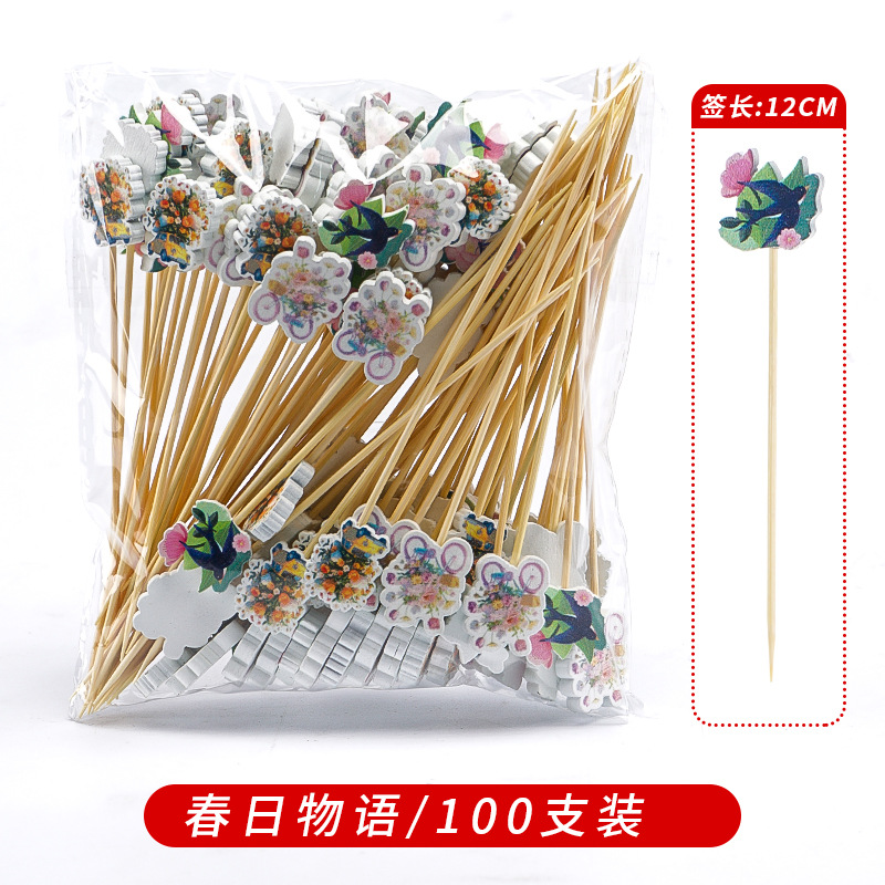 Palillos Creativos de Bambú para Fruta Decorativos para Cócteles y Sándwiches image 130