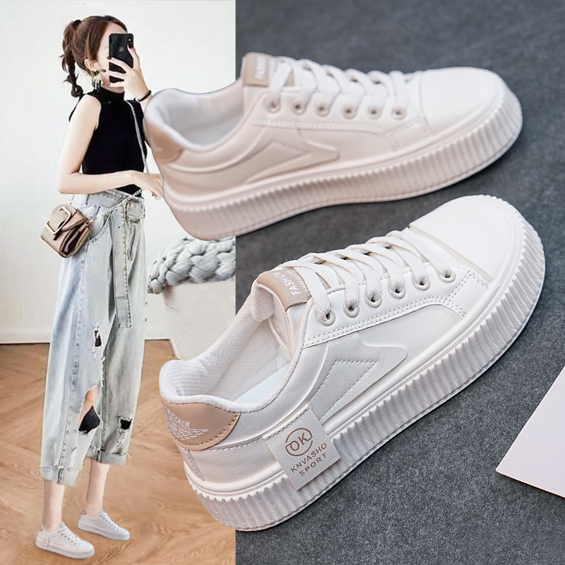 2024 Spring New White Shoes Casual Versatile Sports Shoes Fashion Soft Sole Women's Shoes
