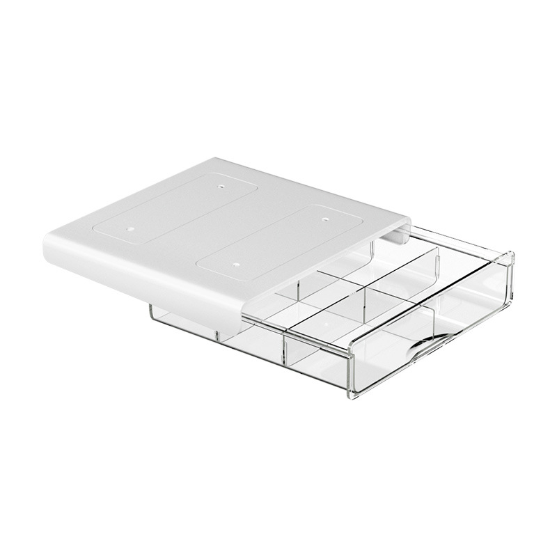 文房具オフィスデスク防塵穴あけ不要引き出し式子供用整理収納収納ボックス（机下収納ボックス）