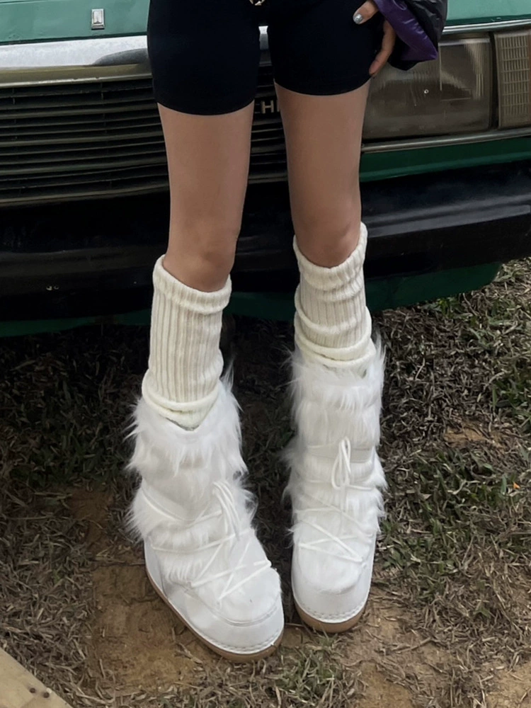 Demi-season boots, ski waterproof space moon, increased thickness
