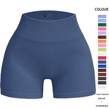 户外提臀三分瑜伽短裤高腰健身裤运动跑步短裤女瑜伽服速干短裤女