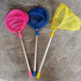 加粗铝合金儿童抄网 可伸缩捞鱼网 户外钓鱼小抄网 渔具用品