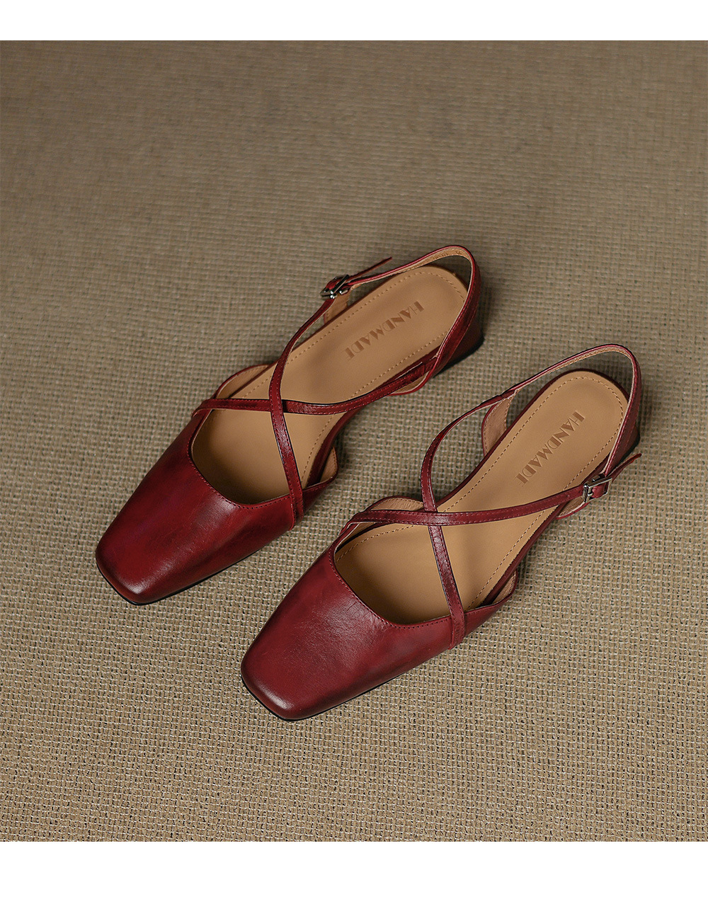 Sandal nữ mũi kín quai chéo buộc dây gót thấp phong cách Hàn Quốc — màu tím chi tiết 21