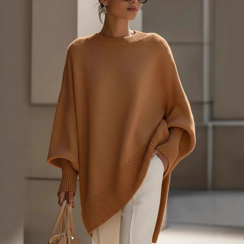 European and American Amazon Cross-Border 2026 Autumn and Winter Round Neck Pullover Knitwear for Women, Loose and Lazy Style, Solid Color Women's Sweater European and American Amazon Cross-Border 2026 Autumn and Winter Round Neck Pullover Knitwear for Women, Loose and Lazy Style, Solid Color Women's Sweater