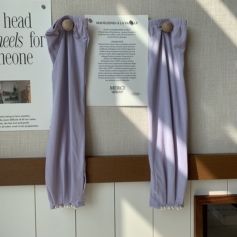 Perla protector solar hielo manga de bicicleta al aire libre respirable hielo manga suelta respirable ajustable guante de manguito de hielo protector solar