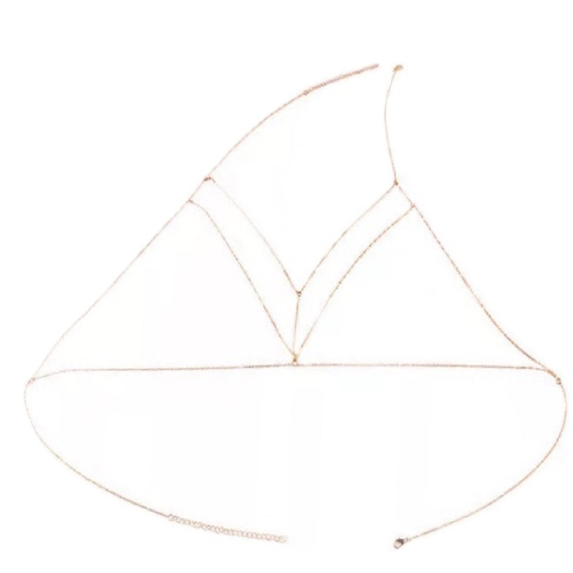 Joyería de comercio exterior europea y americana de 2018, accesorios de ropa de estilo callejero simple, cadena corporal geométrica y sexy, accesorio de pecho versátil y moderno.