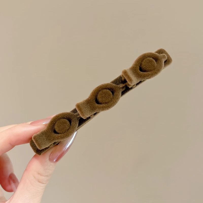 Princesa perezosa trenzada clip de cabello frontal lateral clip de mejilla clip de cabello acabado artefacto clip de boca de pato clip de cabello tocado