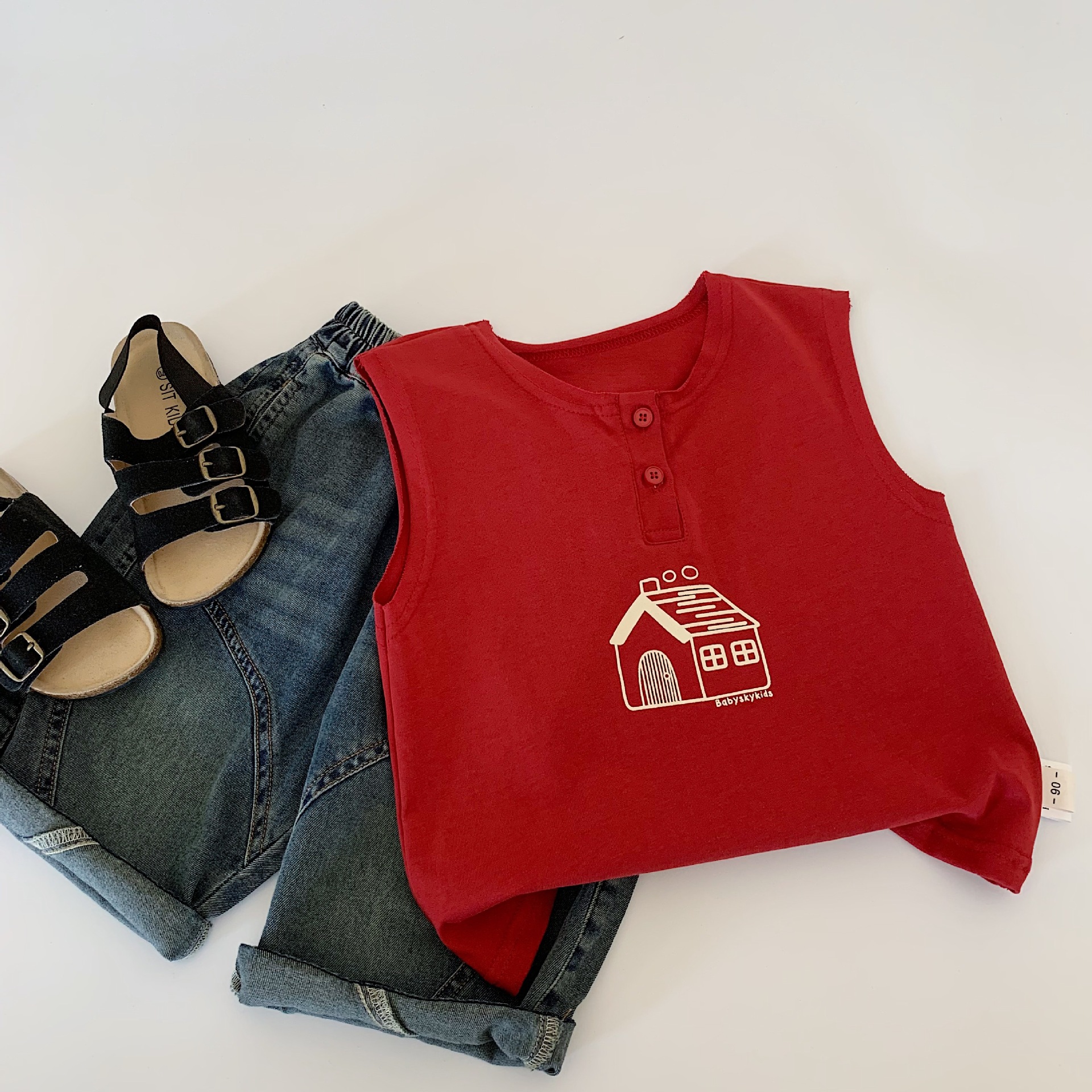 Chaleco para niño Maibao a categoría de ropa exterior 2025 verano nueva ropa para niños camiseta sin mangas para niños verano para niños al por mayor