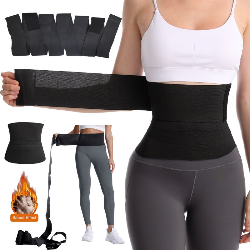 New cross-border adjustable wraparound trimmer body belly belt waist trainer long restraint belt belt
