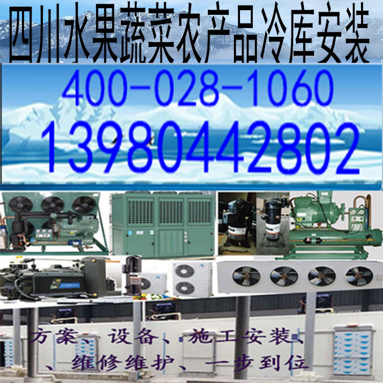 眉山巴中资阳蔬菜水果蔬菜农产品冷冻冷藏冷库保鲜冷冻库机组设备