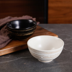 日本式陶磁器レトロ一個茶碗蓋茶碗食器法海鉢ラーメン茶碗家庭用レストラン茶碗