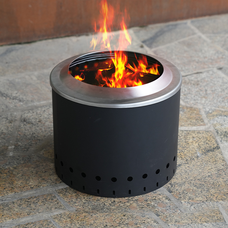 Mayorista de combustión secundaria sin humo lavabos portátiles al aire libre acero inoxidable camping camping hoguera calefacción pozo de fuego