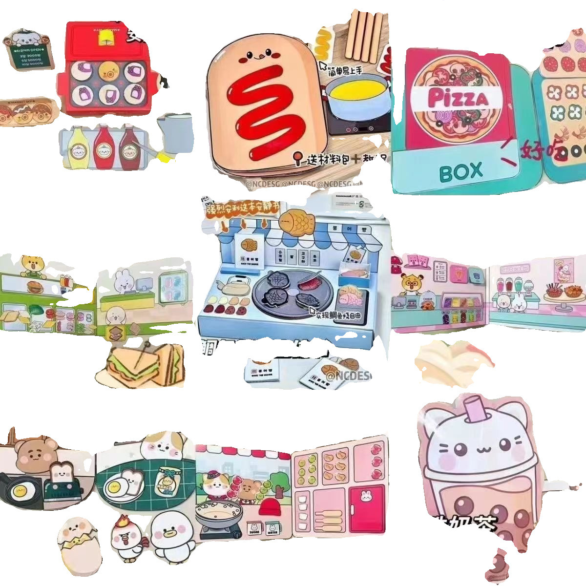 Nuevo libro silencioso de Corte libre coolomi melodía DIY libro de cuentos casero con muchos estilos