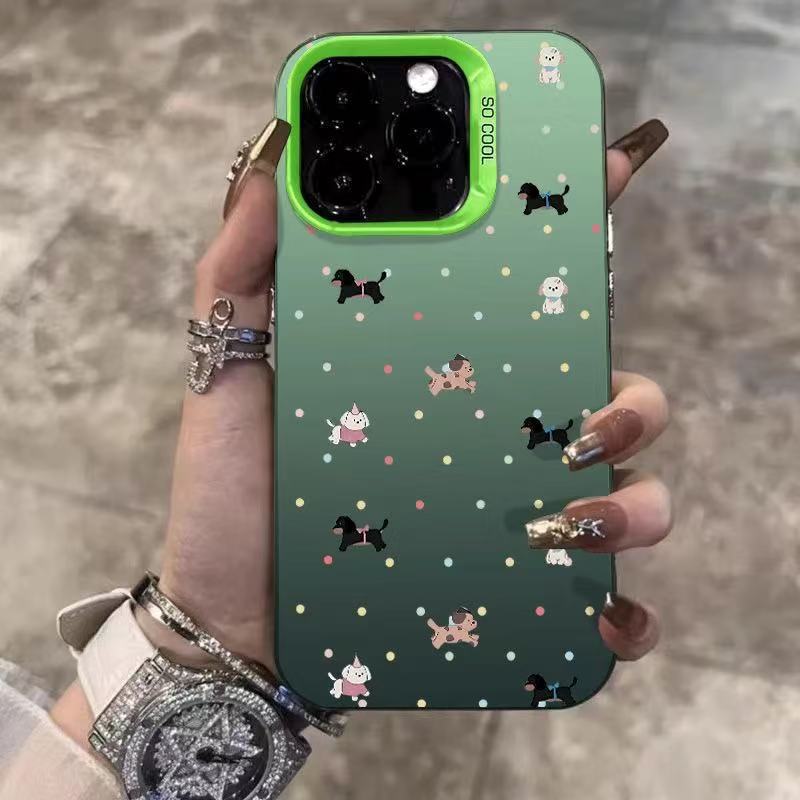 Nuevo cachorro de lunares para iPhone 16 funda para teléfono móvil Apple 15promax/14 personalidad 13pro12 Japón y Corea