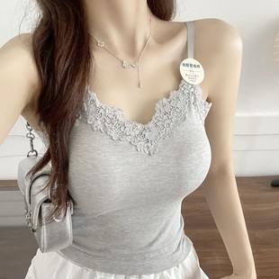 3113 French Lace Edge Pure Desire Beauty Back One-Cup Small Breast Push-Up Thickeneding to Make It Look Bigger with Sexy Camisole Inside