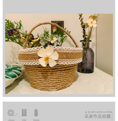 Hemp rope, thick and thin, handmade DIY braided hemp thread—cat scratching rope and mesh material for photo wall decoration