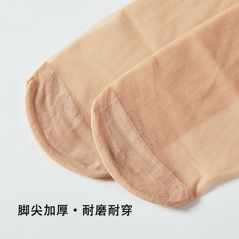 Flesh-Colored Stockings Mid-Tube Women's Summer Ultra-Thin Anti-Snatch Fat Mm2025 New Invisible Transparent Calf Socks Large Size