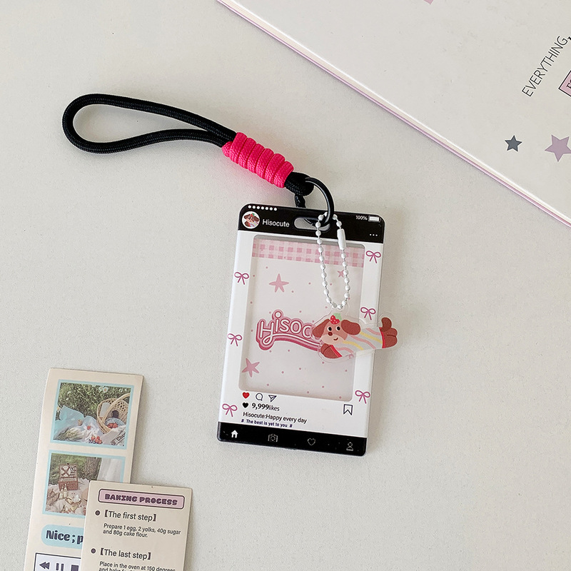 ins韩版证件卡保护套追星爱豆小卡卡套学生校园卡展示收纳挂件套|undefined