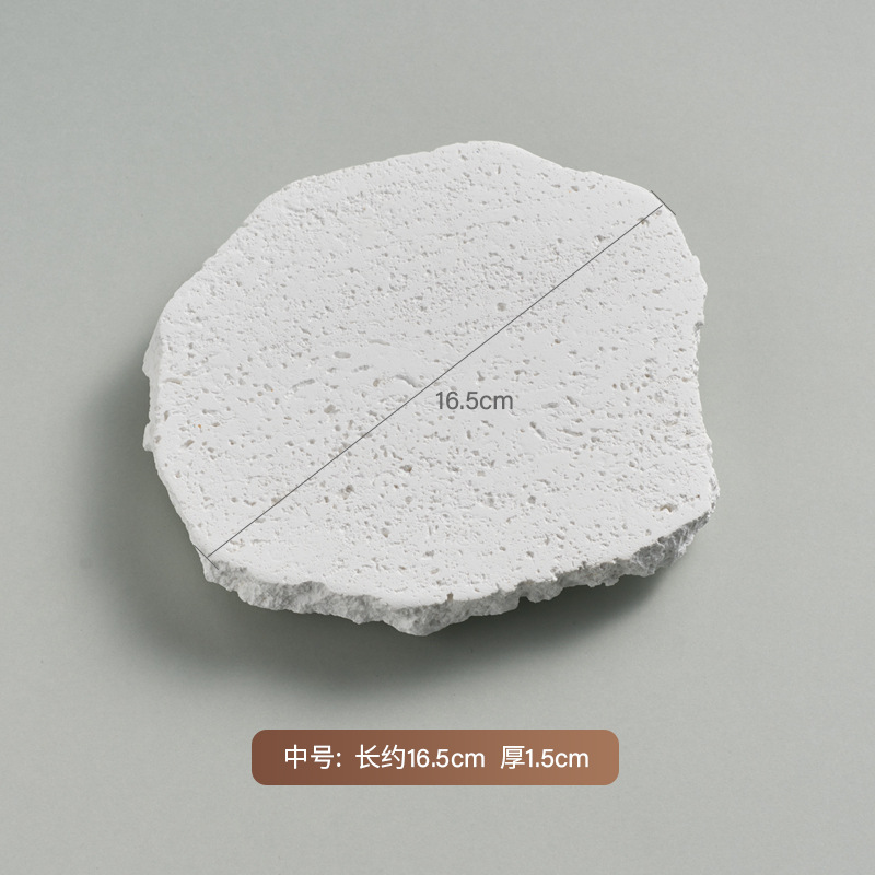 Estilo nórdico blanco irregular yeso fotografía decoración props joyería al por mayor producto de la joyería fotografía de fondo