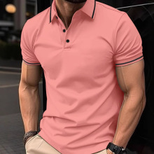 欧美ins跨境2025夏季速卖通T恤数码印花运动马球衫POLO男短袖
