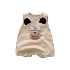 Newborn and Toddler All-in-One Summer Suit for Boys and Girls, Cute Crawling Suit with Cartoon Design