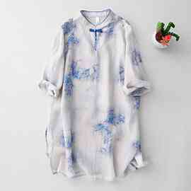 实拍 高端手工钉扣太极服女夏天棉麻薄款苎麻太极拳练功服