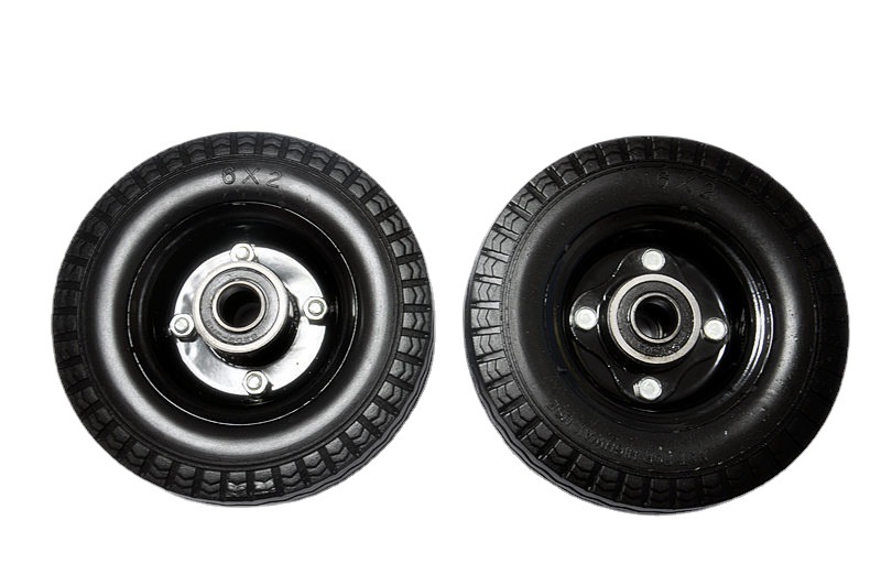 6x2 PU发泡轮子 工具车发泡实心轮