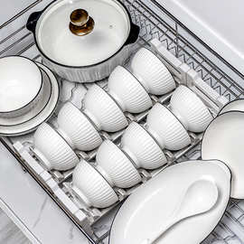 碗碟套装家用乔迁高颜值碗盘筷釉下彩简约餐具陶瓷套装碗家用吃饭