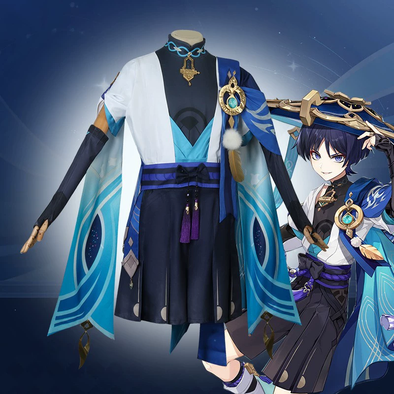 Cos Cosmet Wanderer персонаж из Genshin Impact, костюм косплей, небо Wanderer COS сервер аниме игра C C сервис мужской полный комплект