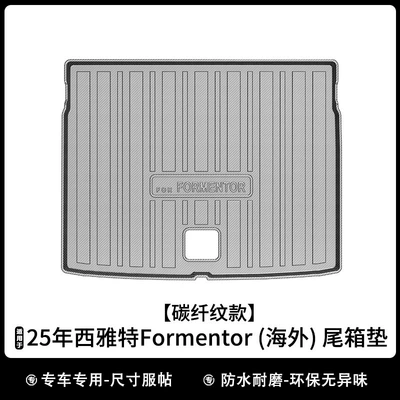Cupra Formentor Overseas Car, Universal Foot Pad - carbon-fiber-pattern-model-25-years-formentor-trunk-mat-piece