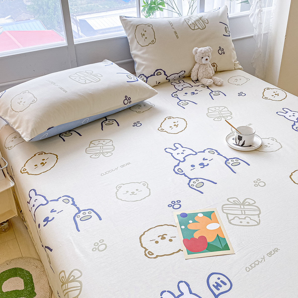 100% sábanas de algodón sábanas de algodón sábanas de primavera y otoño dormitorio de estudiantes sábanas de colchón Kang