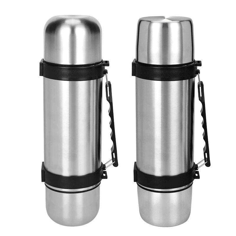 Bullet, capacious glass, tea cup, travel handheld thermos stainless steel, teapot for traveling, 1000 ml