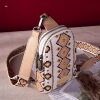 Canvas Double Zipper Crossbody Bag Bohemian Patterned Chest|ms