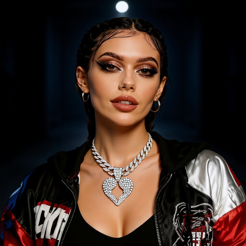 Amazon Europa y Estados Unidos Hip Hop transfronterizo aleación de viento llena de diamante amor colgante de alas cadena cubana fábrica de accesorios de alta calidad
