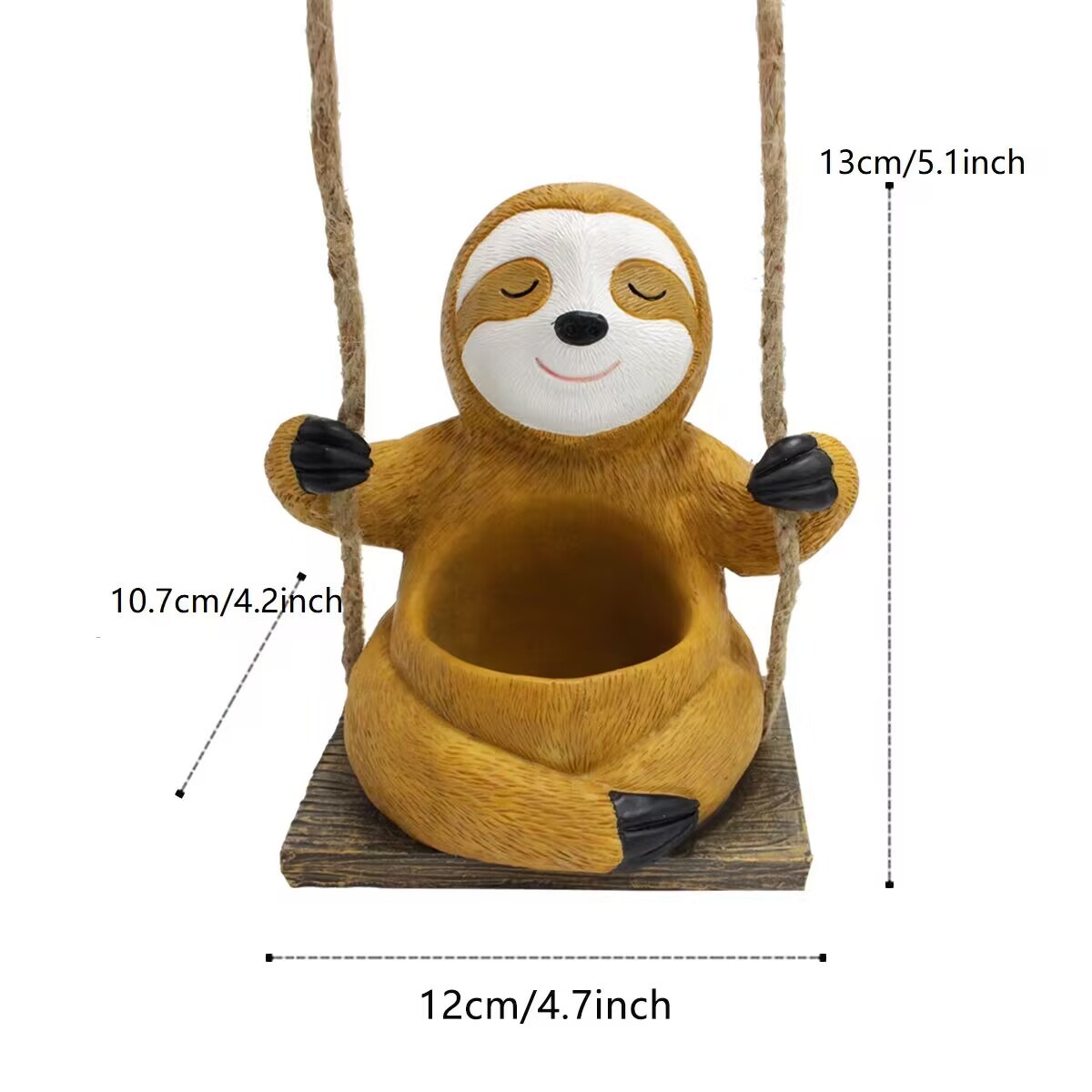  new sloth swing small flower pot hanging resin flower pot animal small flower pot can be planted succulent 