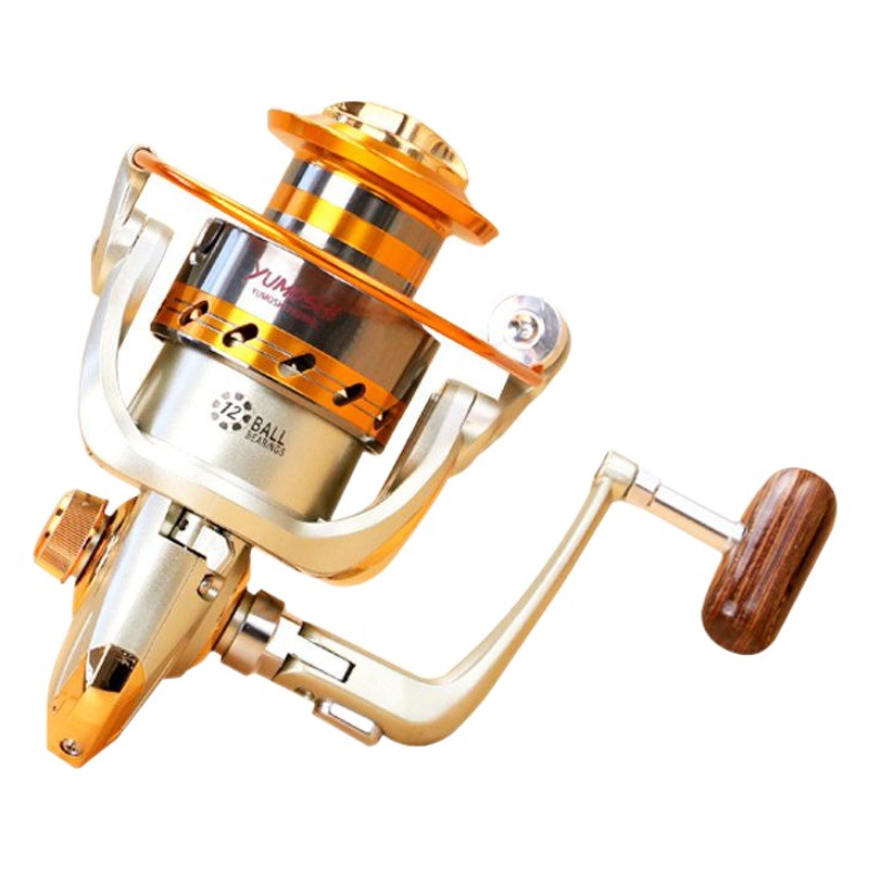 Carrete de pesca yumoshi EF metal Rocker brazo carrete de pesca rueda giratoria rueda de varilla rueda de pesca fábrica al por mayor
