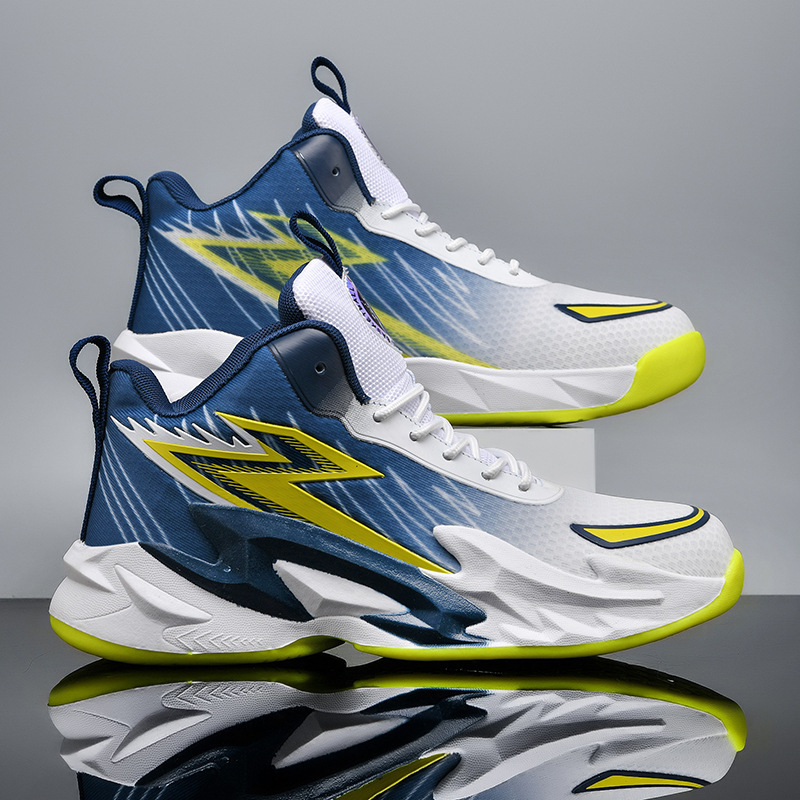 Cross-Border Yuanyang Basketball Shoes for Men, Mesh High-Top Sports Shoes, New Models for Primary and Secondary School Students, Training and Competition Shoes for Women