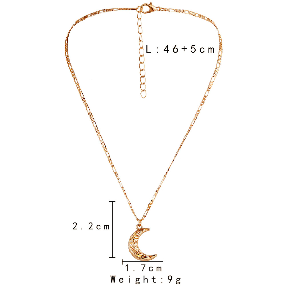 1 Piece Fashion Moon Alloy Plating Three-dimensional Women's Pendant Necklace display picture 1