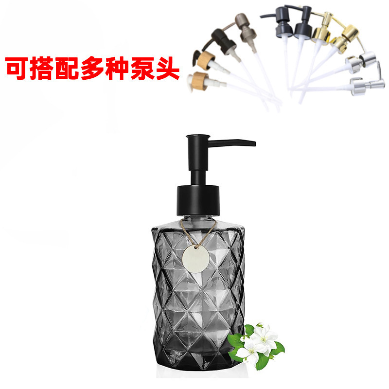 亚马逊洗手液瓶洗发水空瓶沐浴露分装瓶卫浴洗手液按压瓶空瓶玻璃|undefined