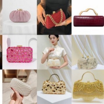 New cross-border white pearl evening bag with shiny rhinestone clasp, ball bag, formal party bag, chain bag, wedding bag