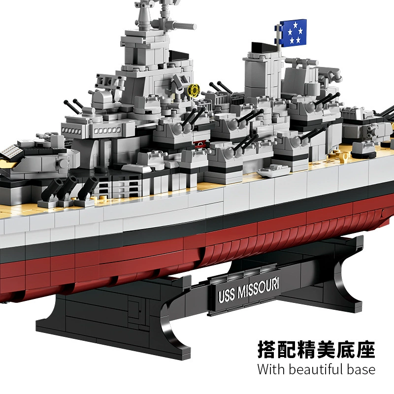FC4203 Iowa-class battleship USS Missouri детские интеллектуальные сборные конструкторские блоки игрушка подарок крупный военный