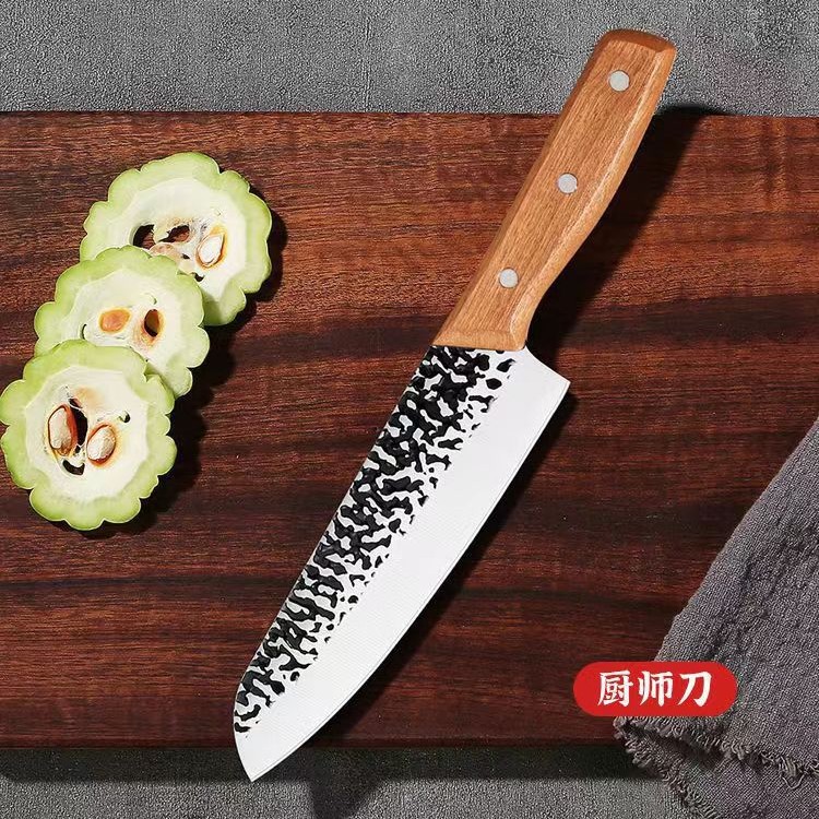 단조 압력 점이있는 요리사의 칼