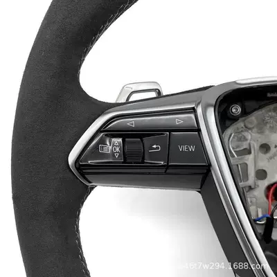 Steering wheel Entirely of Alcantara Material Suitable