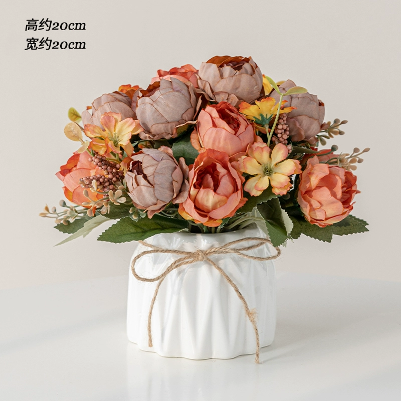 Nordic simulation flower decorative flower decorative flower room fake flowers fake flower plastic flower dining table flower bionic bionic flower bleaching flowers