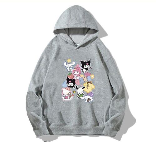 Cartoon anime Sanrio girl children's middle child hooded sweatshirt long sleeve coat versatile spring autumn outerwear