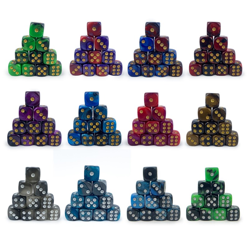 Dice cross-border board game teaching 12mm6 side two-color rounded D6 high-end boutique dice Dice cross-border board game teaching 12mm6 side two-color rounded D6 high-end boutique dice