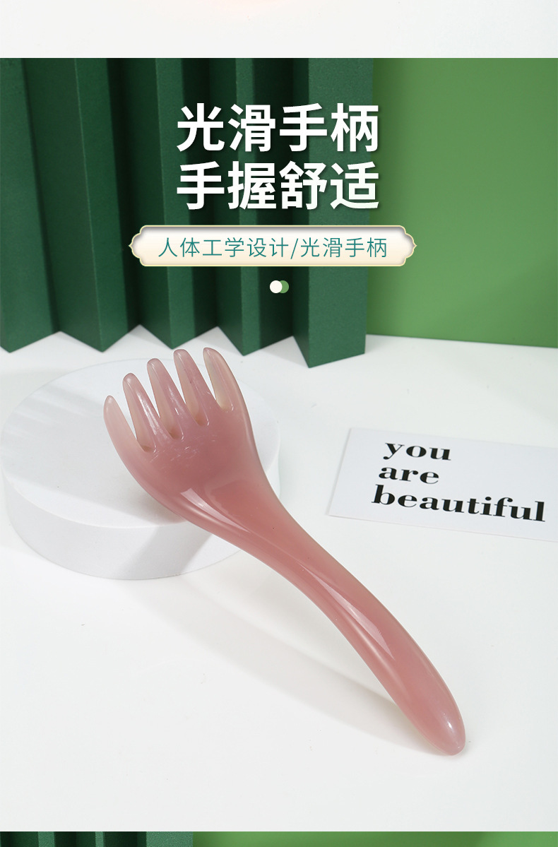 Five-Claw Head Massager Comb Resin Scalp Massage Tool Gua Sha Style Meridian Comb for Adults key features