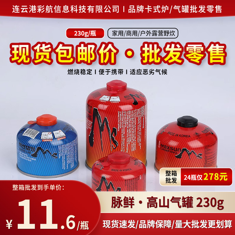Mai Xian Outdoor Alpine Flat Gas Tank Portable Plateau Camping Stove Card Type Gas Liquefied Gas Gas Cylinder
