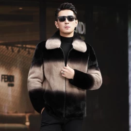 男式真皮皮衣;男式皮草