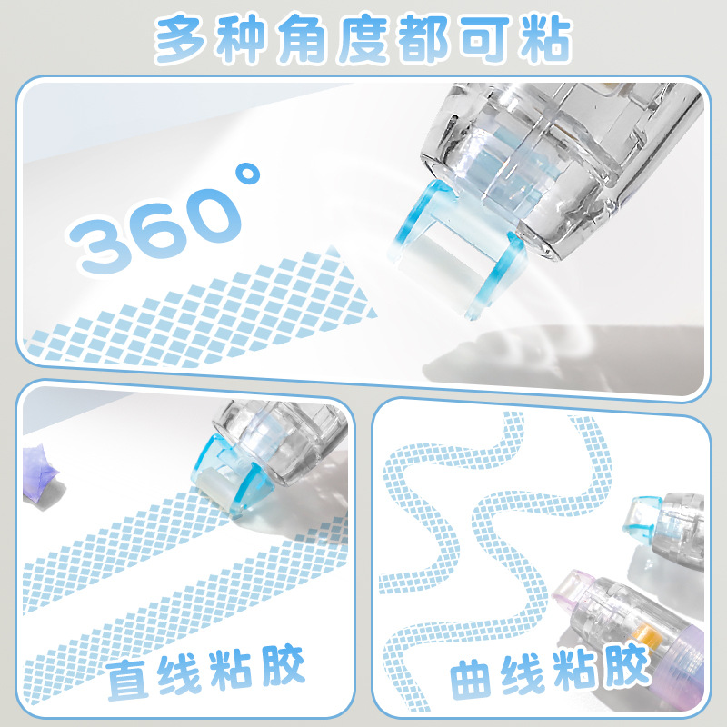 Dispensación de punto móvil de gran capacidad intercambiable de núcleo para estudiantes de alta viscosidad sin marcas de cinta adhesiva manual